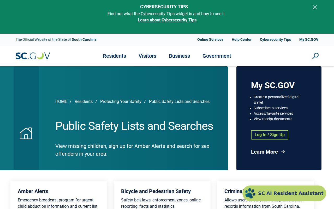 Williamsburg County active warrant information: state directory of official public-safety lists